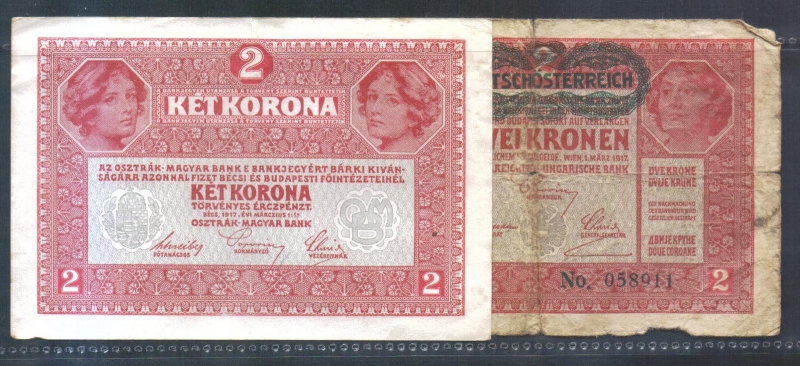 Österreich-Ungarn 2 Kronen 1917 2 Stück
