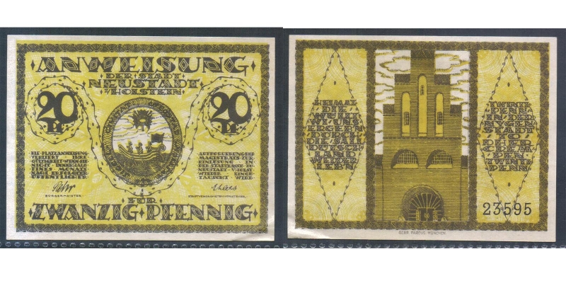Notgeld Neustadt Holstein 20 Pfennig o.D. (1920)