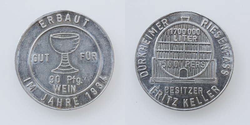 Wertmarke Fritz Keller 30 Pfennig für Wein o.J.