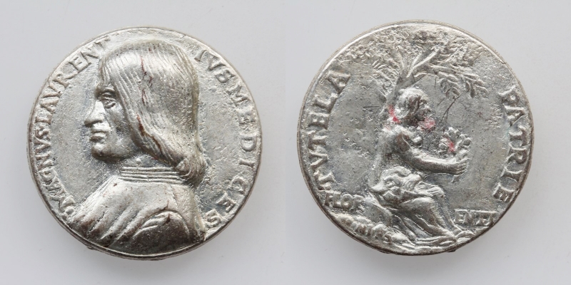 Medaille Lorenzo de' Medici o.J. Silber Neuprägung