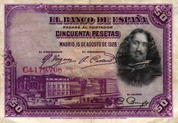 Spanien 25 und 50 Pesetas 1928