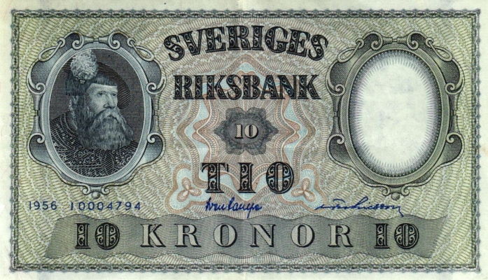 Schweden 10 Kronor 1956