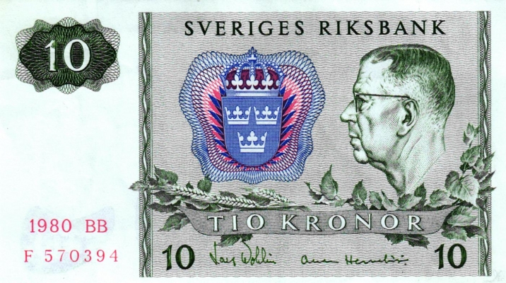 Schweden 10 Kronor 1980