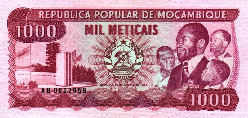 Mosambik 1000 Meticais 1983