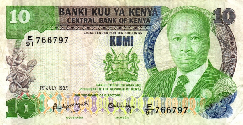 Kenya 10 Shilling 1987