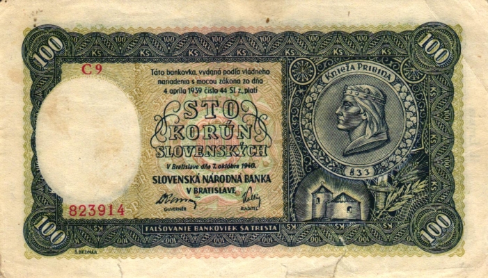 Slowakei 100 Korun 1940