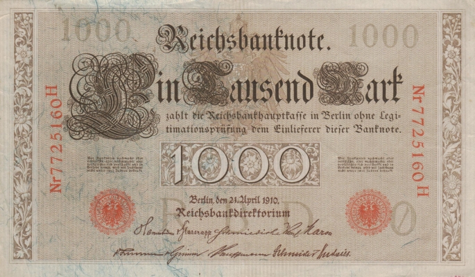 Deutsches Reich 1000 Mark 1910