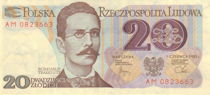 Polen 20 Zloty 1982