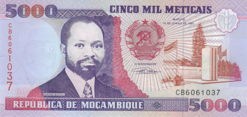 Mozambique 5000 Meticais 1991