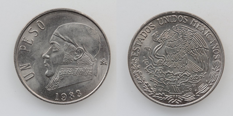 Mexiko 1 Peso 1983 Mexico City