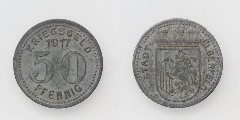 Kriegsgeld Stadt Elberfeld 50 Pfennig 1917