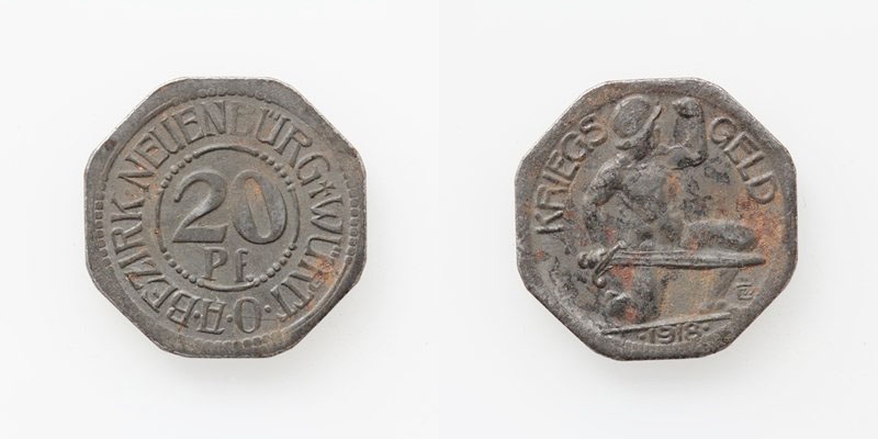 Kriegsgeld Bezirk Neuenbürg Württ 20 Pfennig 1918