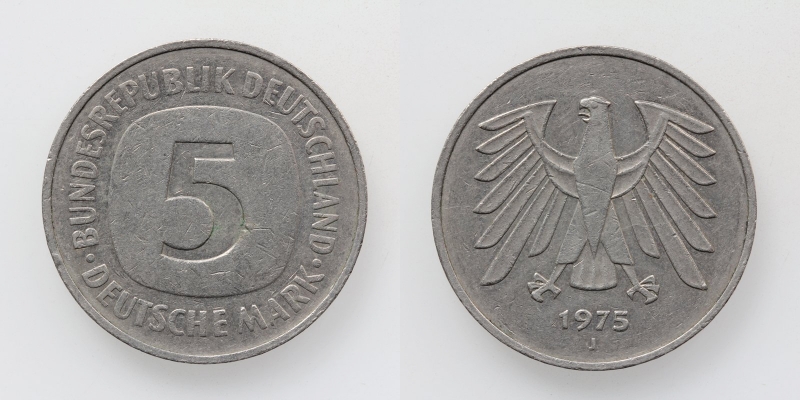 Deutschland 5 Mark 1975 J