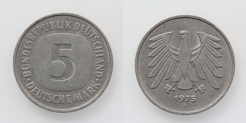 Deutschland 5 Mark 1975 F