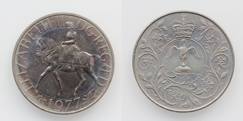 Grossbritanien Elisabeth II. 25 Pence / 1 Crown 1977