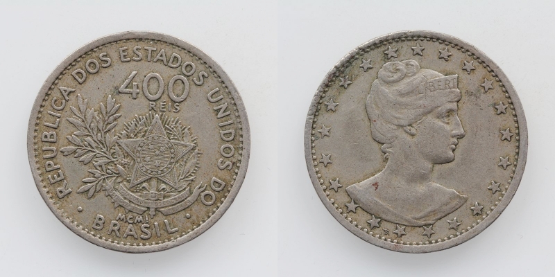 Brasilien 400 Reis 1901
