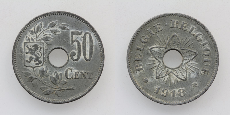 Belgien Königreich 50 Centimes 1918
