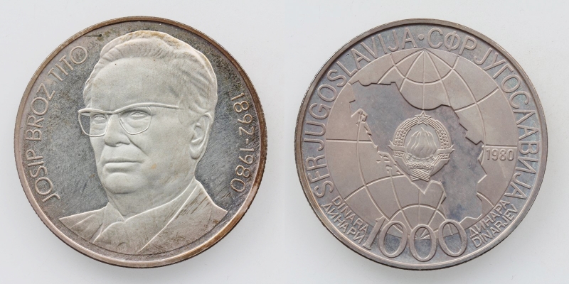 Jugoslawien 1000 Dinara 1892-1980 Josip Broz Tito PP