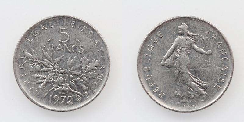 Frankreich 5 Francs 1972