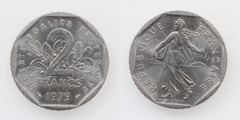 Frankreich 2 Francs 1979