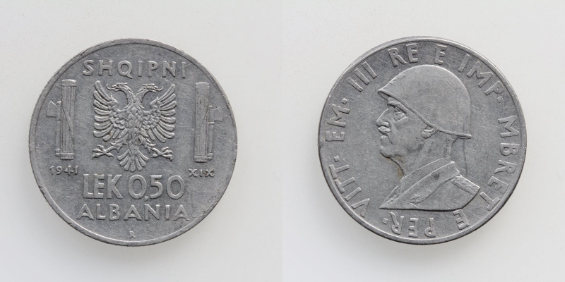 Albanien Vittorio Emanuele III. 0,50 Lek 1941 R