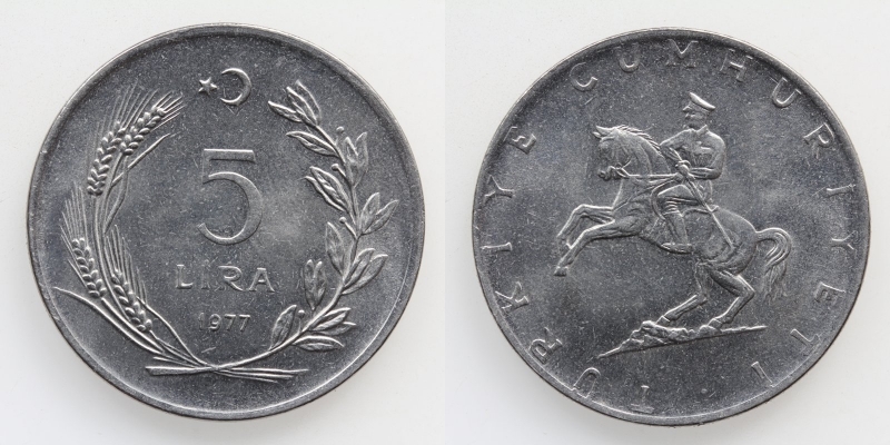 Türkei 5 Lira 1977