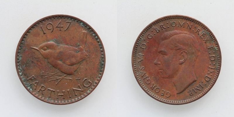 Großbritanien George VI. Farthing (1/4 Penny) 1947