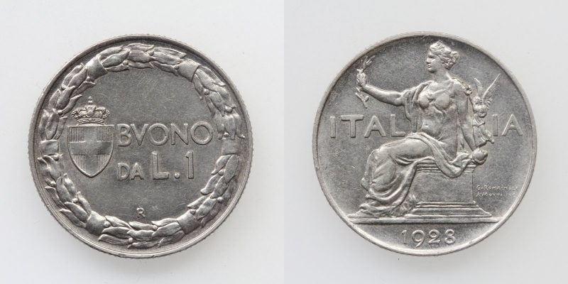 Italien Vittorio Emanuelle III. 1 Lira 1928 R