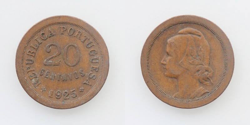 Portugal 20 Centavos 1925