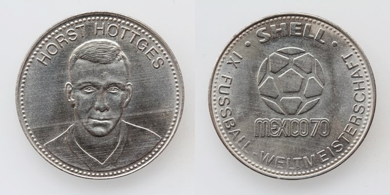 Medaille Fussball Weltmeisterschaft Mexiko 1970 Höttges