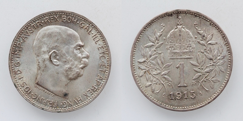 Österreich-Ungarn Franz Joseph I. 1 Krone 1915