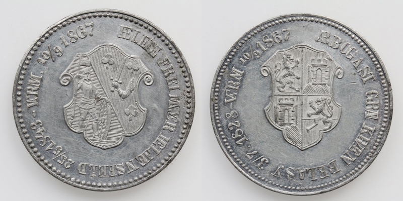 Südtirol-Eppan SN-Medaille 1867 Graf Kuen Belasy