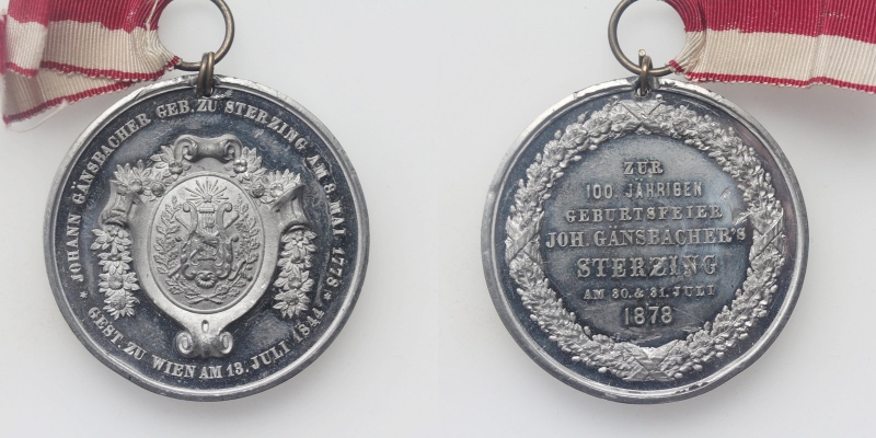 Tirol Sterzing SN-Medaille 1878 R!