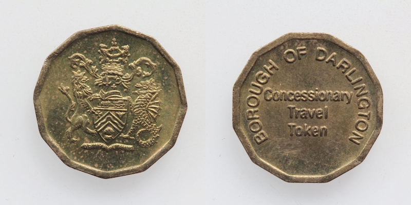 Großbritanien AE-Jeton Travel Token o.J. Borough of Darlington