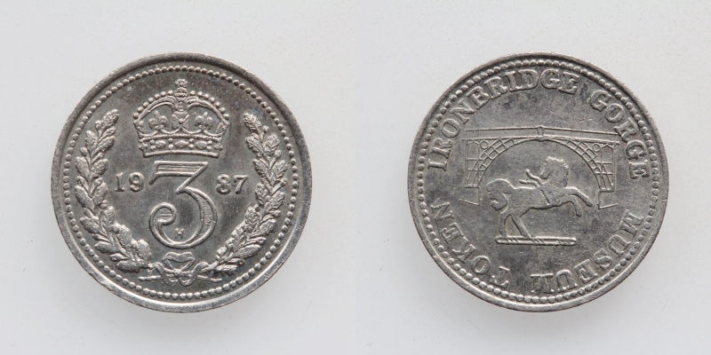 Großbritanien 3 Pence 1987 Jeton Ironbridge George Museum