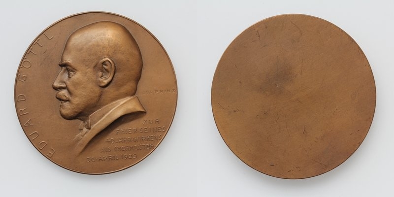 AE-Medaille Eduard Göttl 1925 zum 40er als Chormeister v. Prinz