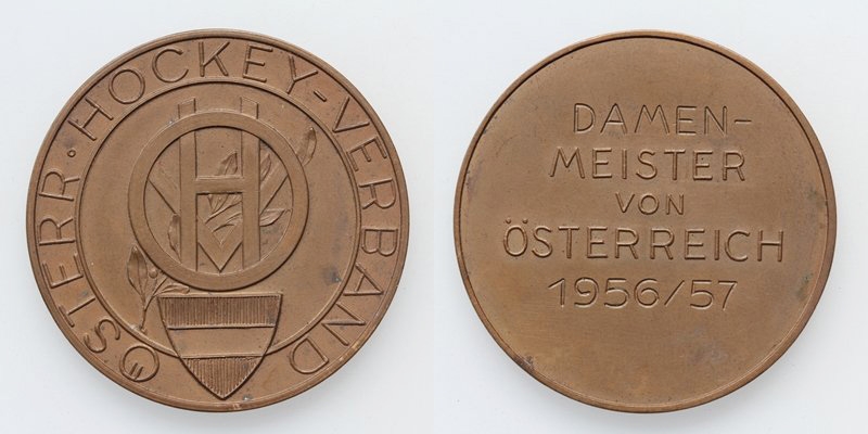 AE-Medaille Hockey Damen-Meister Österreich 1956/57