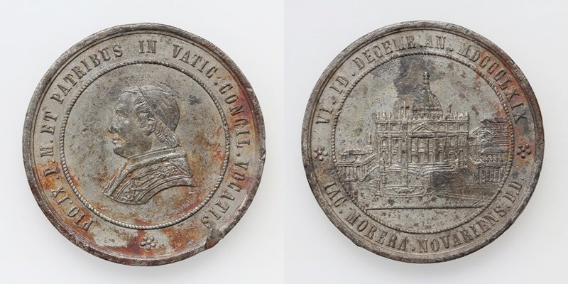 Vatikan Medaille Pius IX. 1869 Morera Novariens