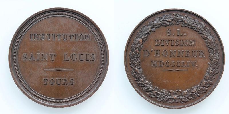 Frankreich AE-Medaille 1854 Institution Saint Louis Tours