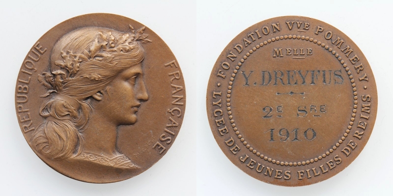 Frankreich AE-Medaille 1910 Fondation V-ve Pommery Reims