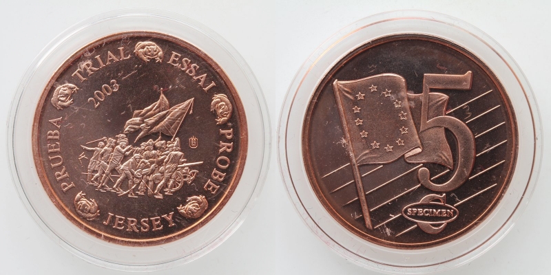 Jersey Euro PROBE-SPECIMEN 5 Cent 2003 PP