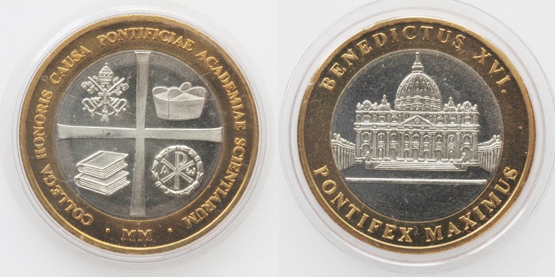 Vatikan Benedikt XVI. Bimetall Medaille 2000