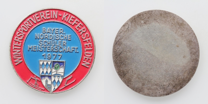 Bayern Medaille 1977 Kiefersfelden Nordische Schüler Meisterschaft