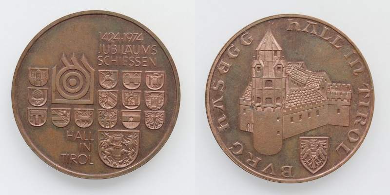 Tirol AE-Medaille Jubiläumsschiessen 1974 Hall in Tirol