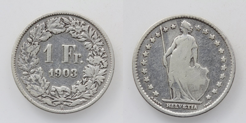 Schweiz 1 Franken 1903 B