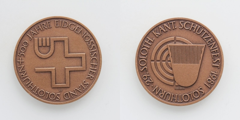 Schweiz AE-Medaille 500 Jahre Eidgenossischer Stand Solothurn 1981