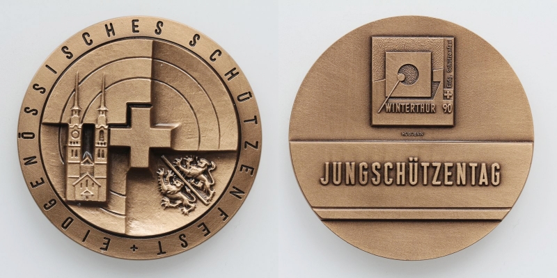 Schweiz AE-Medaille Eidgenössisches Schützenfest Winterthur 1990