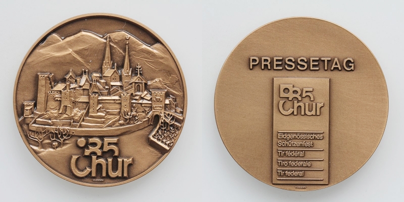 AE-Medaille Eidgenössisches Schützenfest Chur 1985