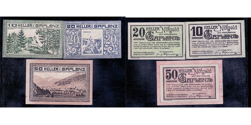 OÖ Notgeld Marktgemeinde Gaflez 1920