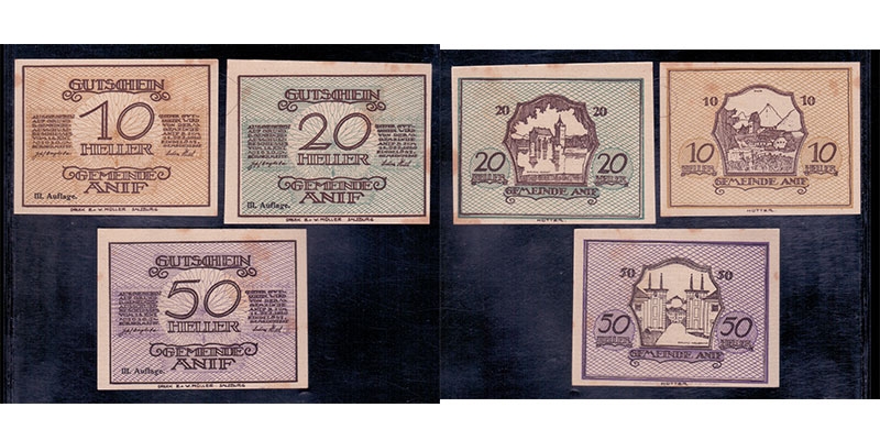 Salzburg Notgeld Anif 1920 III. Auflage